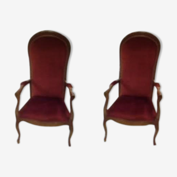 Fauteuils voltaire rouge