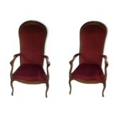 Fauteuils voltaire rouge