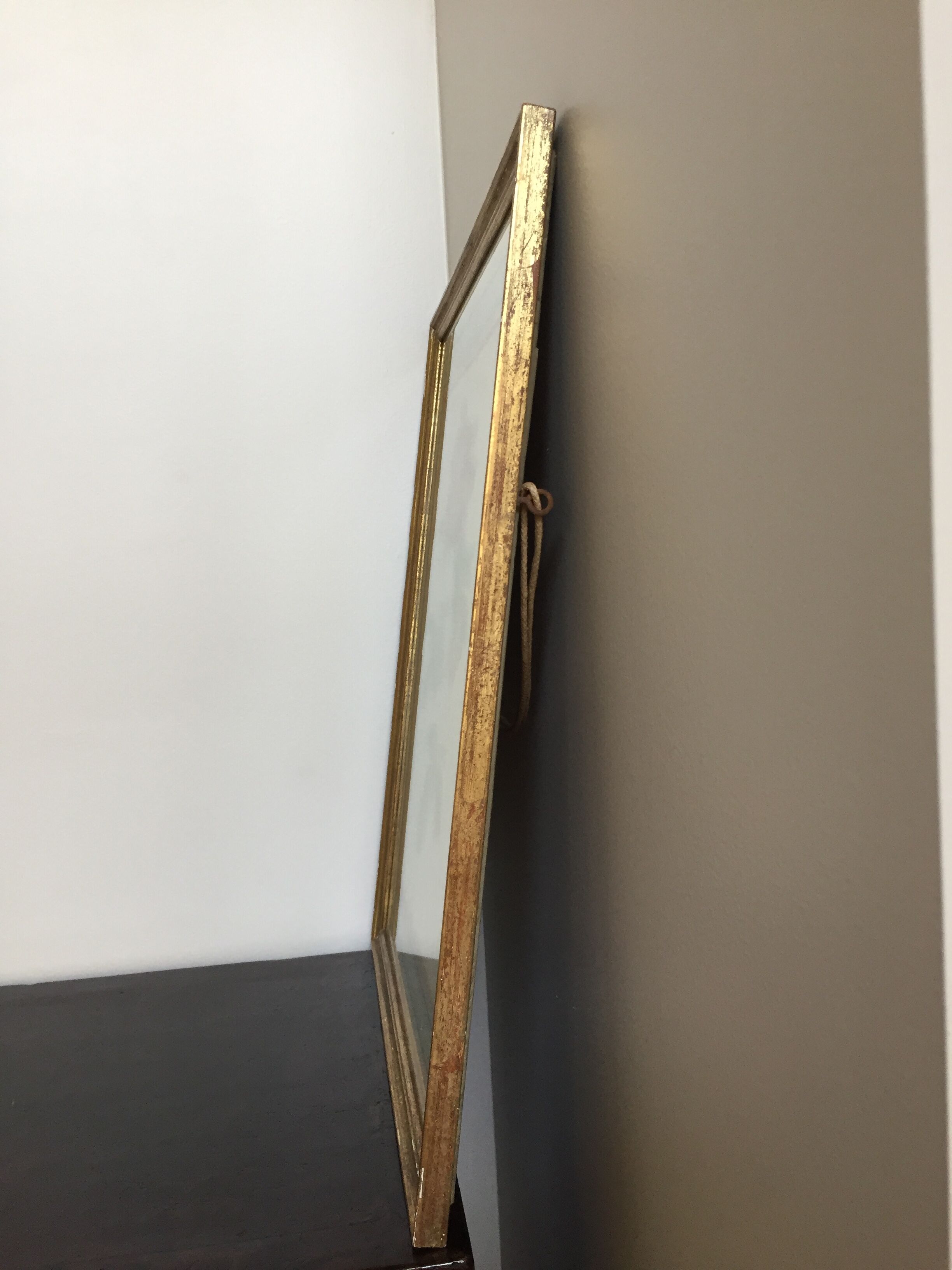 Old framed pink lithograph board