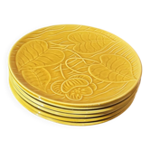6 assiettes Sarreguemines nénuphar