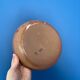 Lot of vintage 1970s stoneware deep plates - handmade beige ceramics.