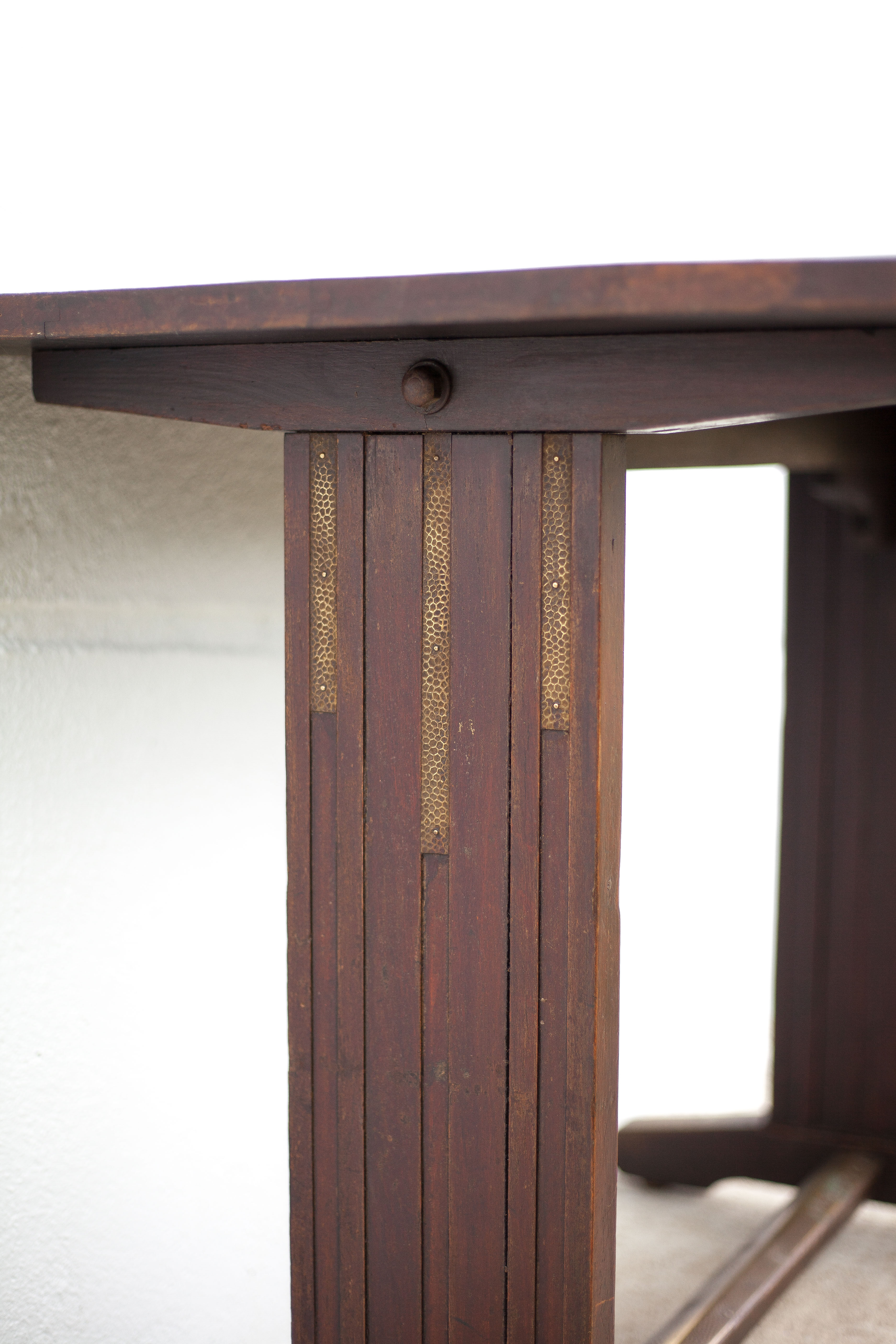 Art deco bistro table, wood and brass bistro table, wood table, art deco, kitchen, 30's