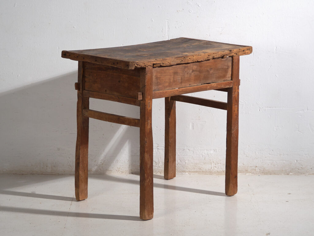 Antique solid wood table – Chinese side table with drawer – circa 1900