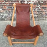 Vintage tripod armchair, designer seating furniture