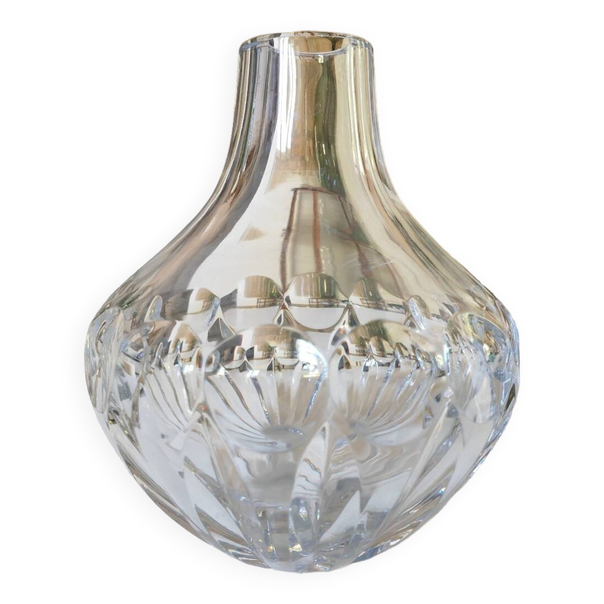Cut crystal vase