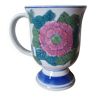 Mug tasse vintage porcelaine motif fleurs vintage