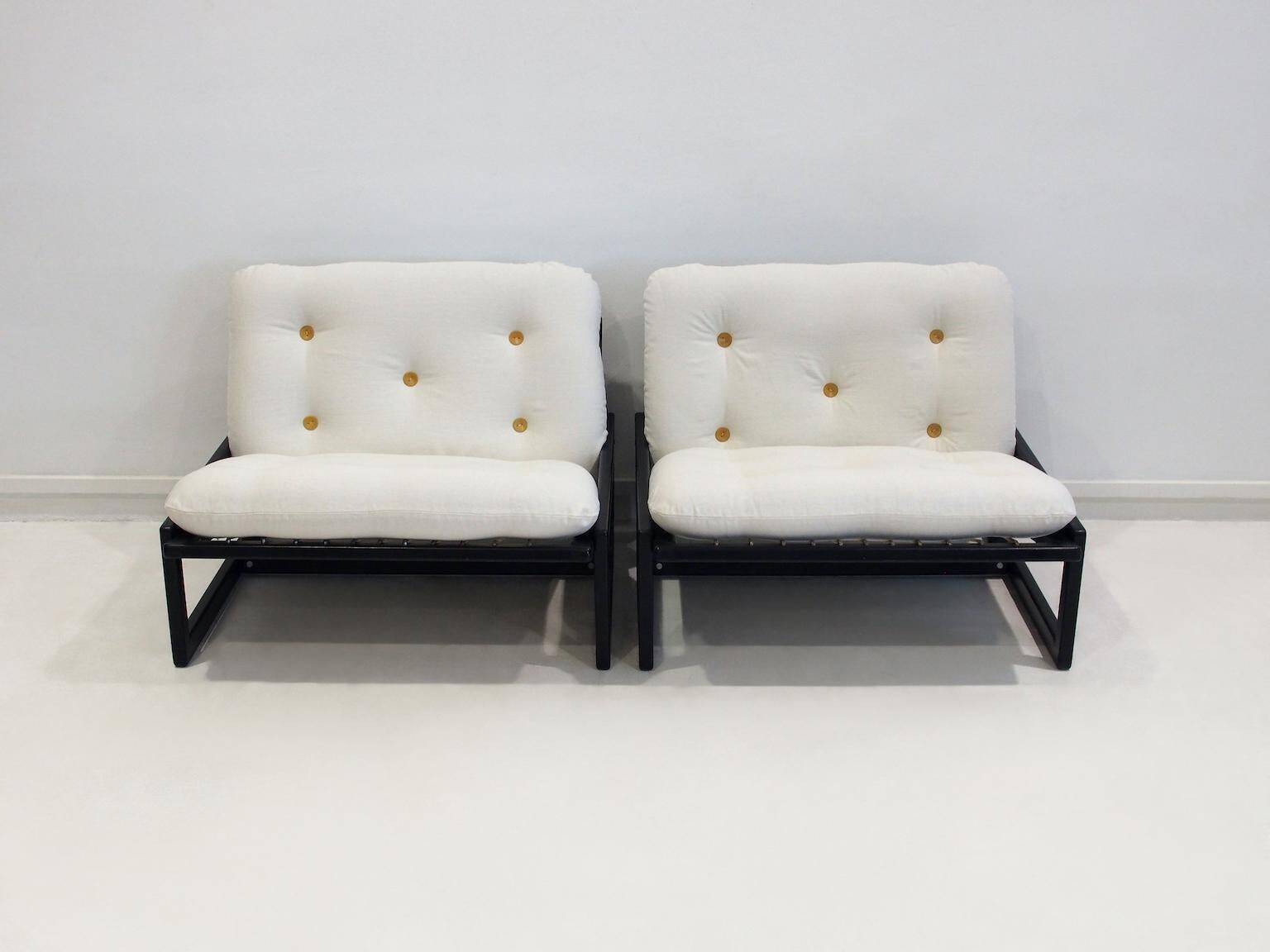Pair of Carlotta sun loungers by Afra and Tobia Scarpa for Cassina