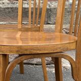 set of 4 Viennese chairs curved wood baumann Restaurant Paris bistro