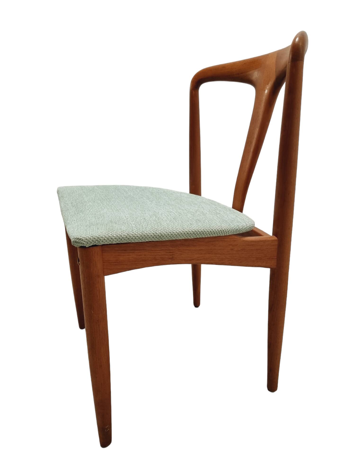 Set of two modern Juliane teak dining chairs by J. Andersen
