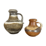 Set of two pottery fat lava vases by Scheurich, Germany, 1970s