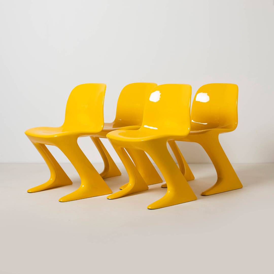 Set of 4 iconic Z-stuhl chairs designed by Ernst Moeckl, Germany 1968