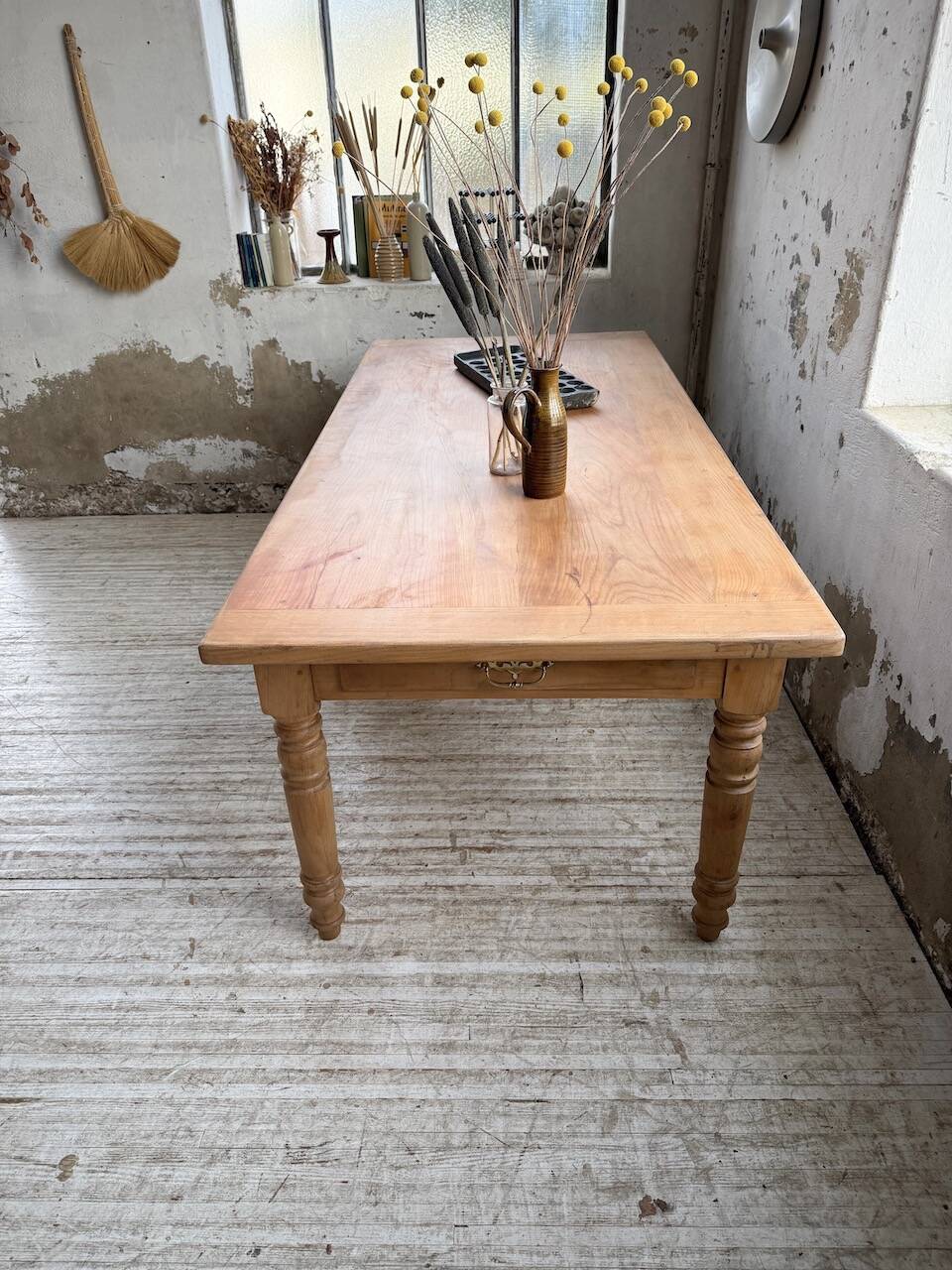 Table de ferme en merisier