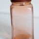 Vintage pink glass grocery jar