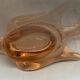 Swallow empty glass pocket pink crystal