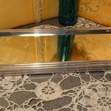 Top with bottom rectangular mirror in art deco style with two wooden cuffs France