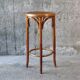 Bistro stool by Fischel 1930, wooden seat
