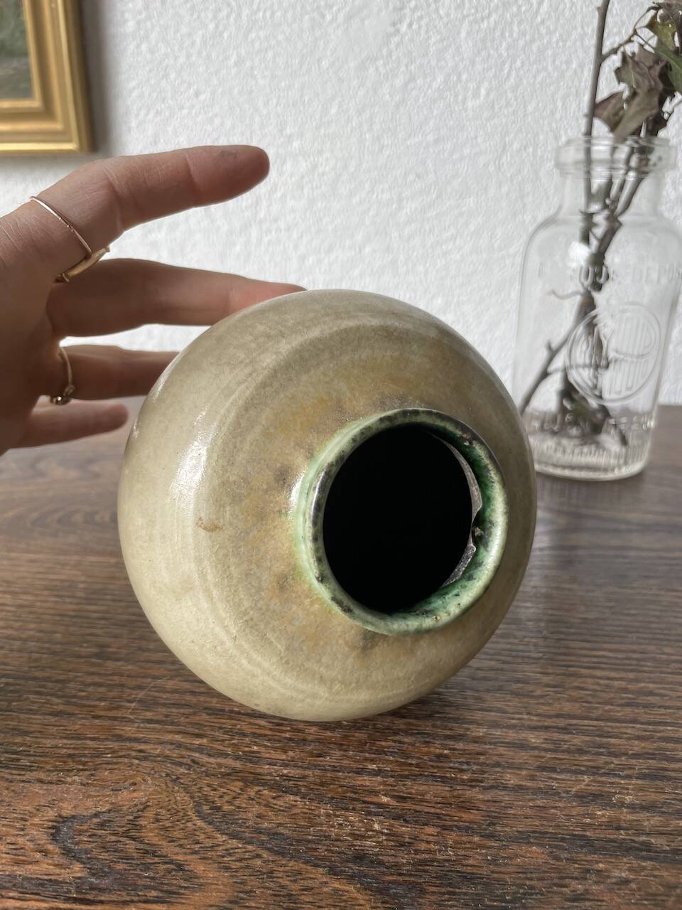 Small glazed ceramic vase