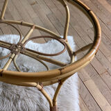 Table basse en rotin