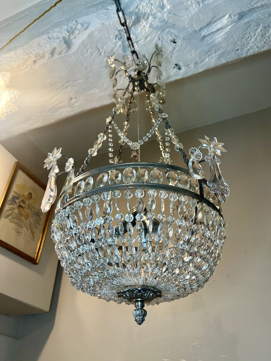 Louis XVI basket chandelier