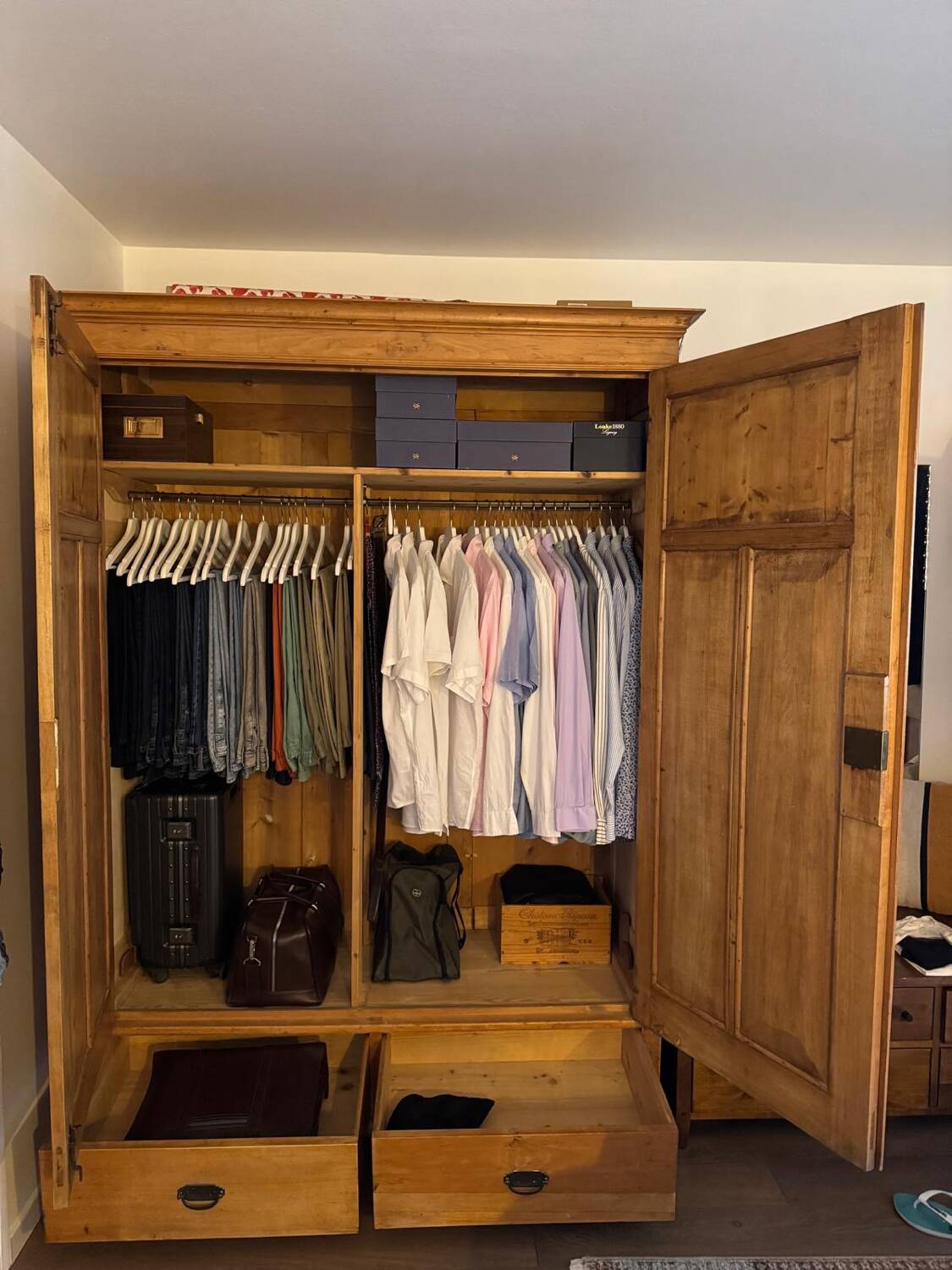 Magnificent solid oak wardrobe