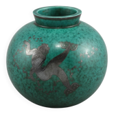Vase wilhelm kage en céramique "argenta" gustavsberg suède 1940s marqué