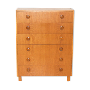 Commode tallboy en teck,