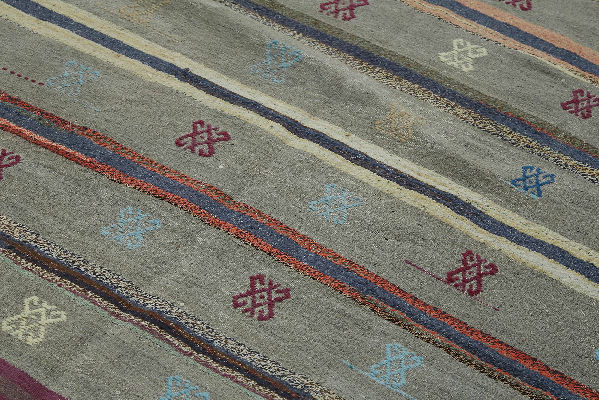 Turkish Handmade Vintage Anatolian Kilim 148 cm x 250 cm