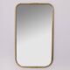 Vintage 60s wall mirror in golden brass italian design