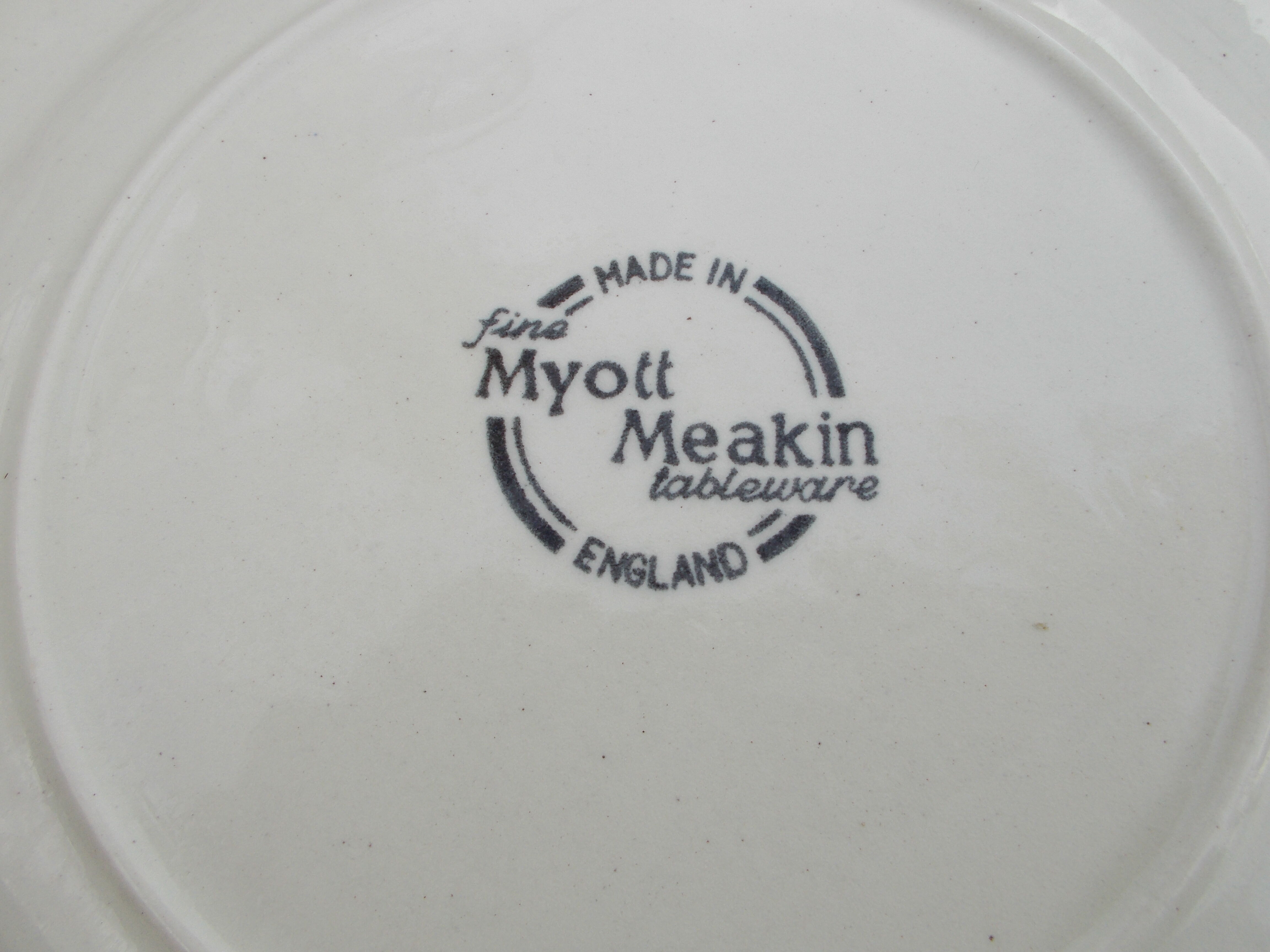 English Faience Myott Meakin vintage 10 dessert plates