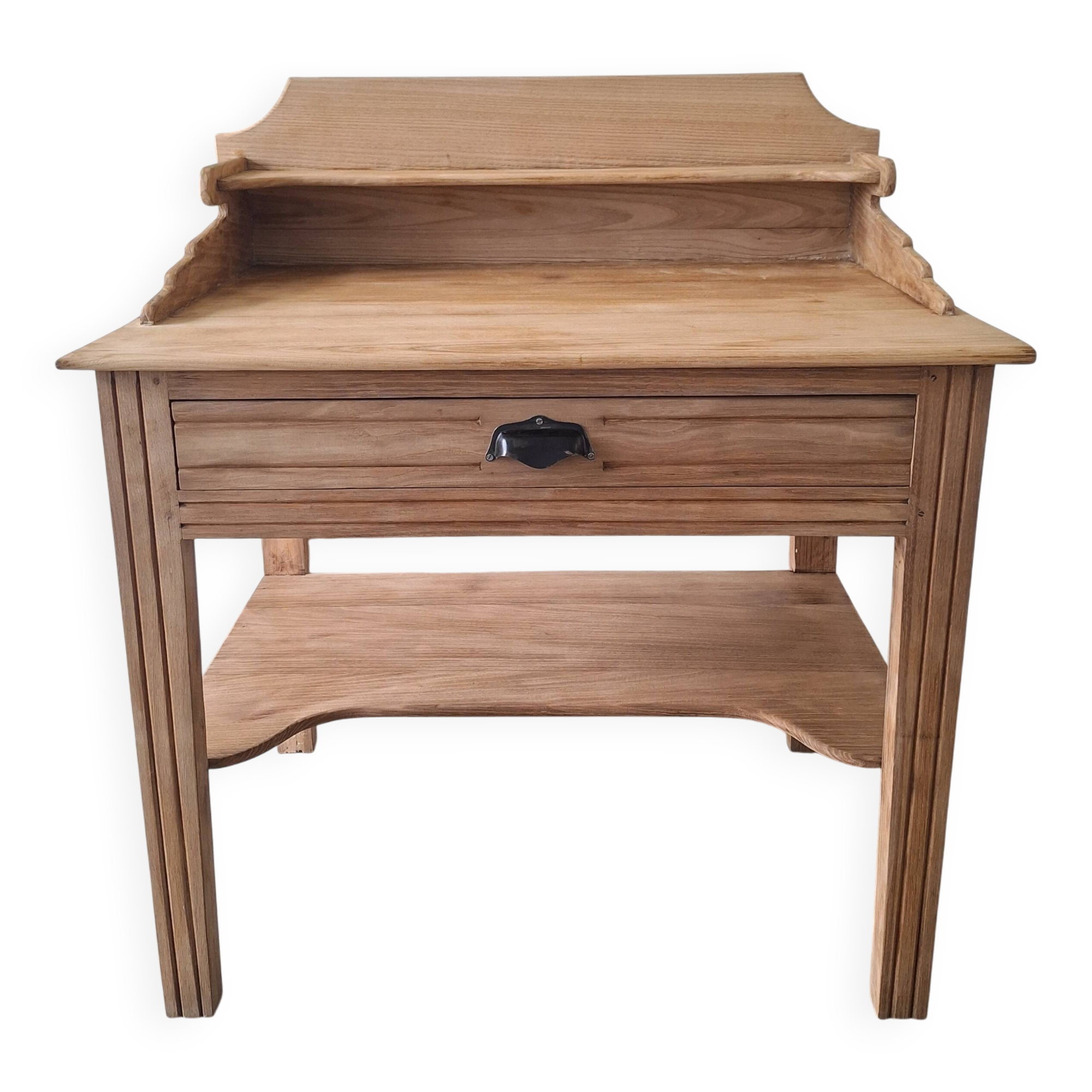Desk / Dressing table in solid elm from the early 20th century.