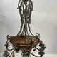 Napoleon III chandelier in bronze and alabaster with eight light arms, 19th century.