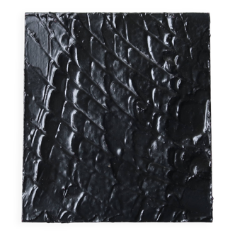 Tableau, peinture noire texturée de Vincent Dufresne, 2013
