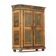 Antique Rustic Farmhouse Folk Art Painted Bridal Cabinet 1822