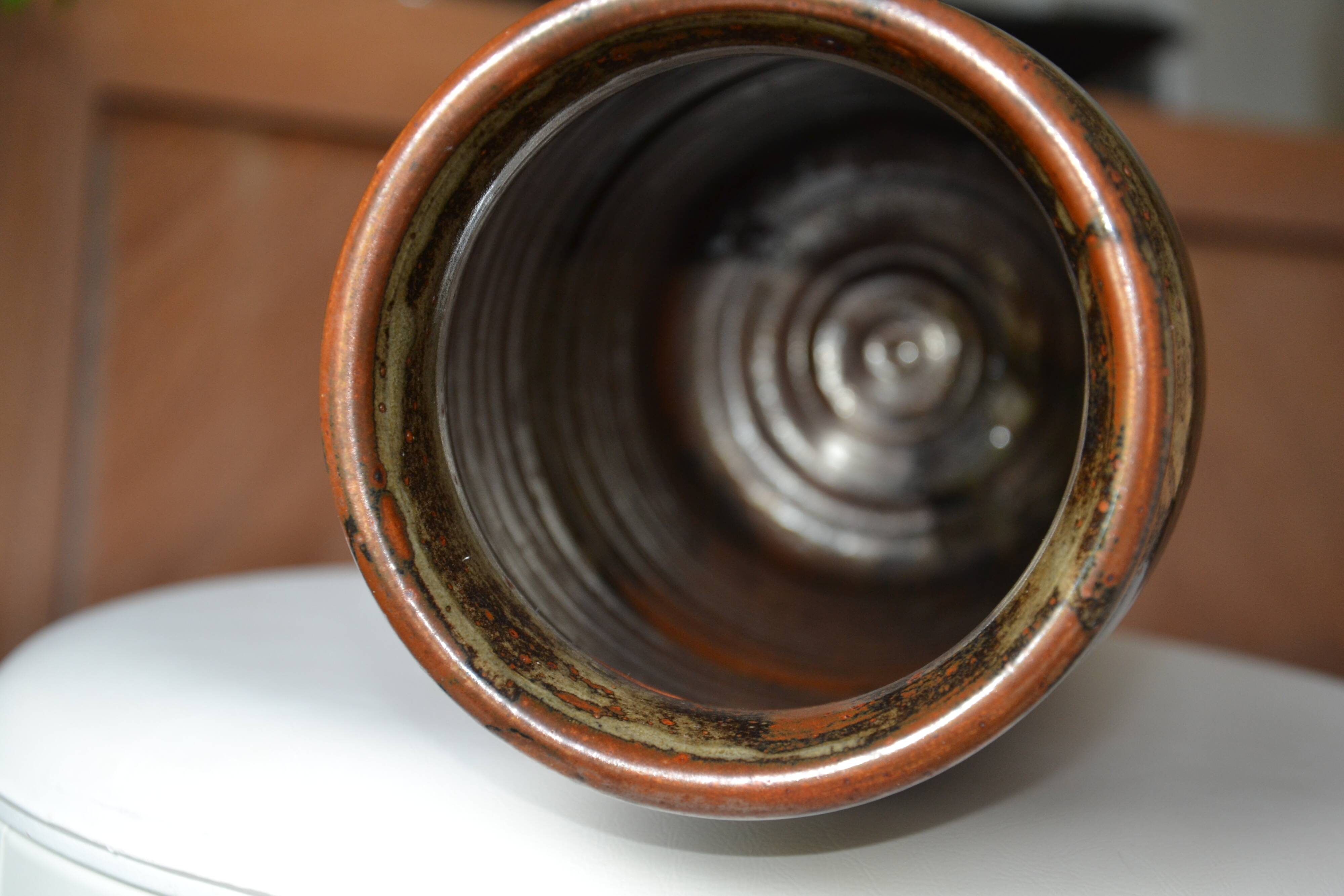 Large stoneware vase "les cyclades" Anduze by Roland Zobel