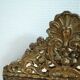 Miroir à parecloses en laiton repoussé et bois Napoléon III 43x70cm