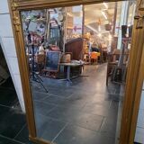 Art Deco gilded trumeau, bevelled mirror