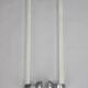 Pair of 1930s Czechoslovak Art Deco clear glass handles with metal mounts
