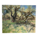 Paysage de forêt, huile sur toile signée Taquoy