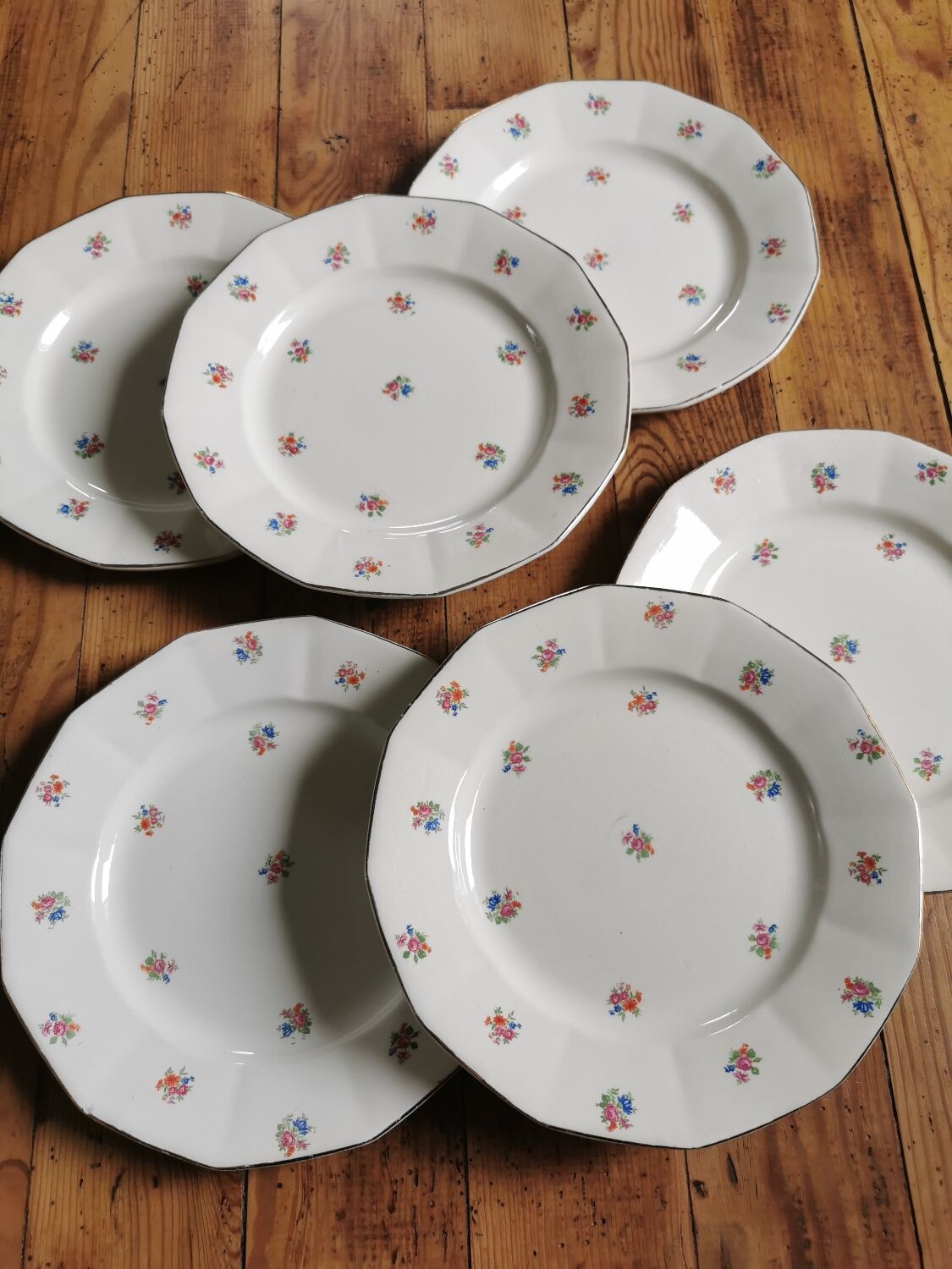 Vintage flat plates Digoin