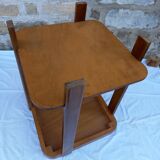 Wooden table and walnut bramble veneer