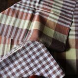 Set of 8 vintage brown checkered napkins