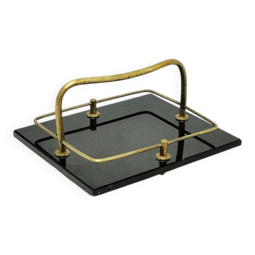 Plateau art deco g3v pour verres avec poignée