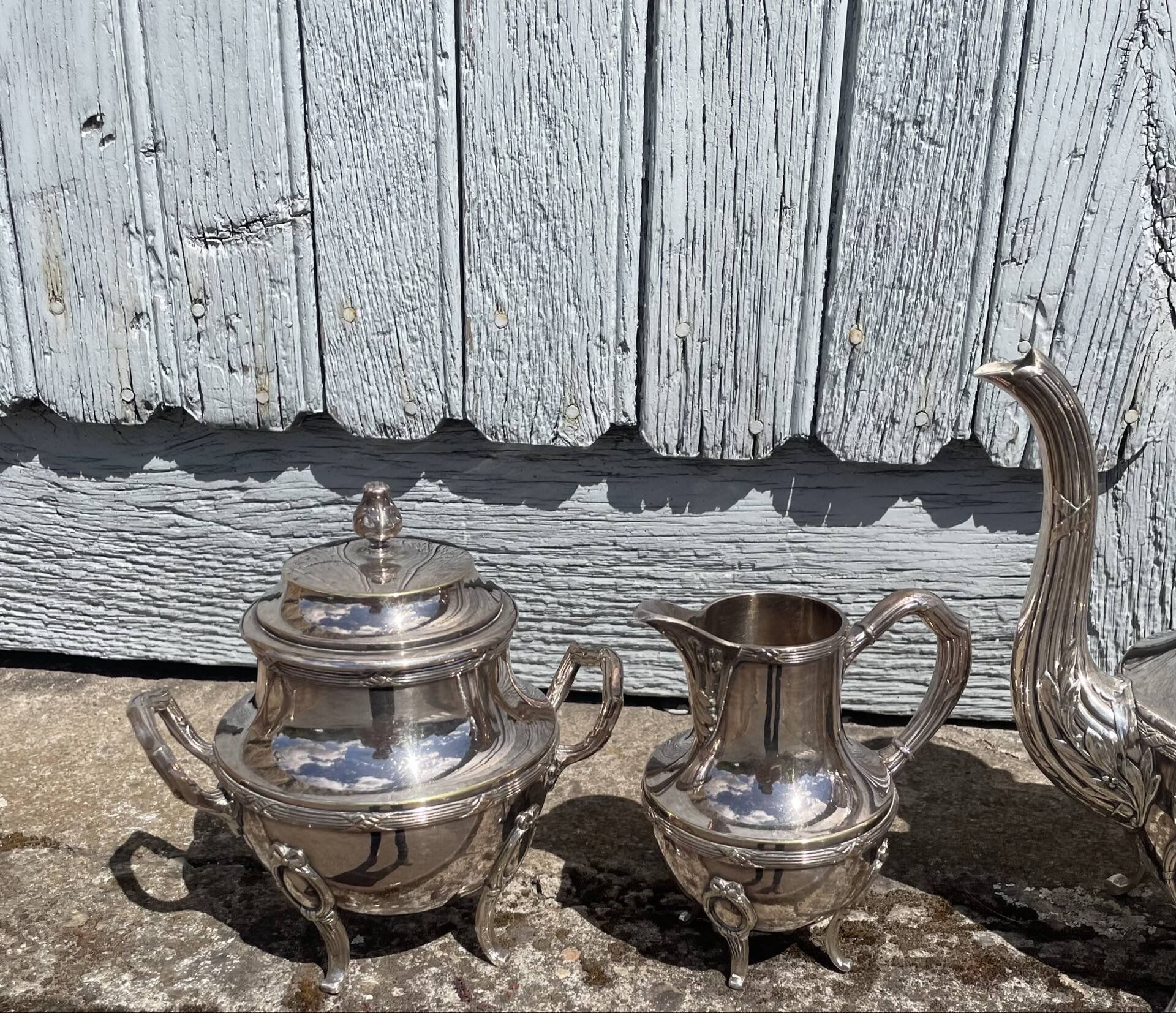 Silver-plated tea and coffee service