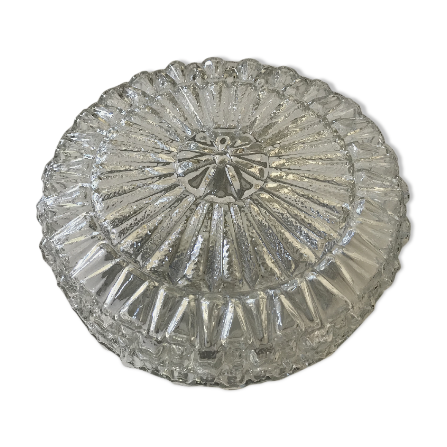 Moulded glass ceiling light circa 1960