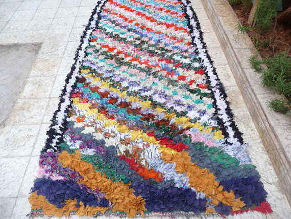 Carpet Boucherouite 200 x 95 cm