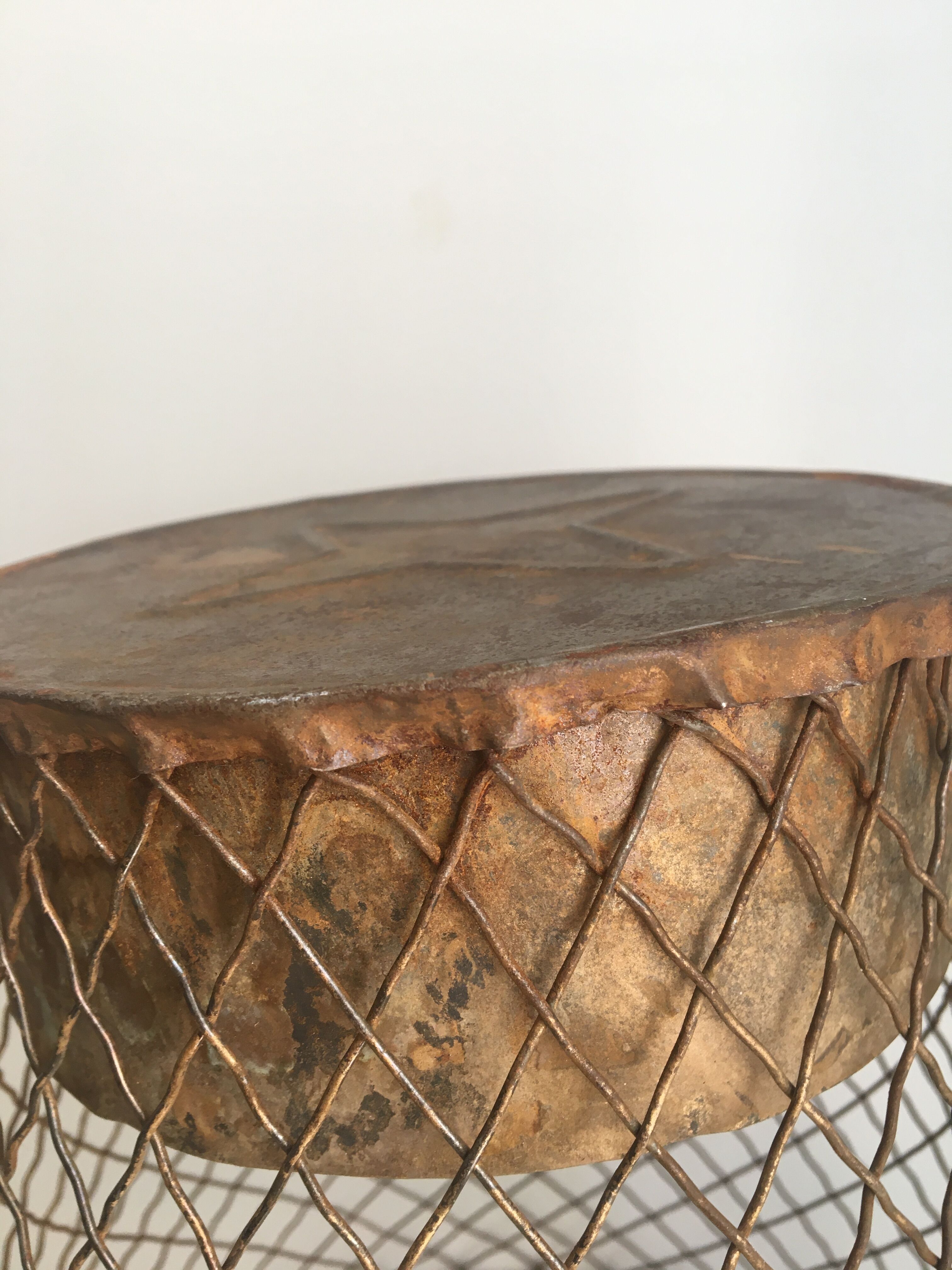 Brass paper basket, ca 1900