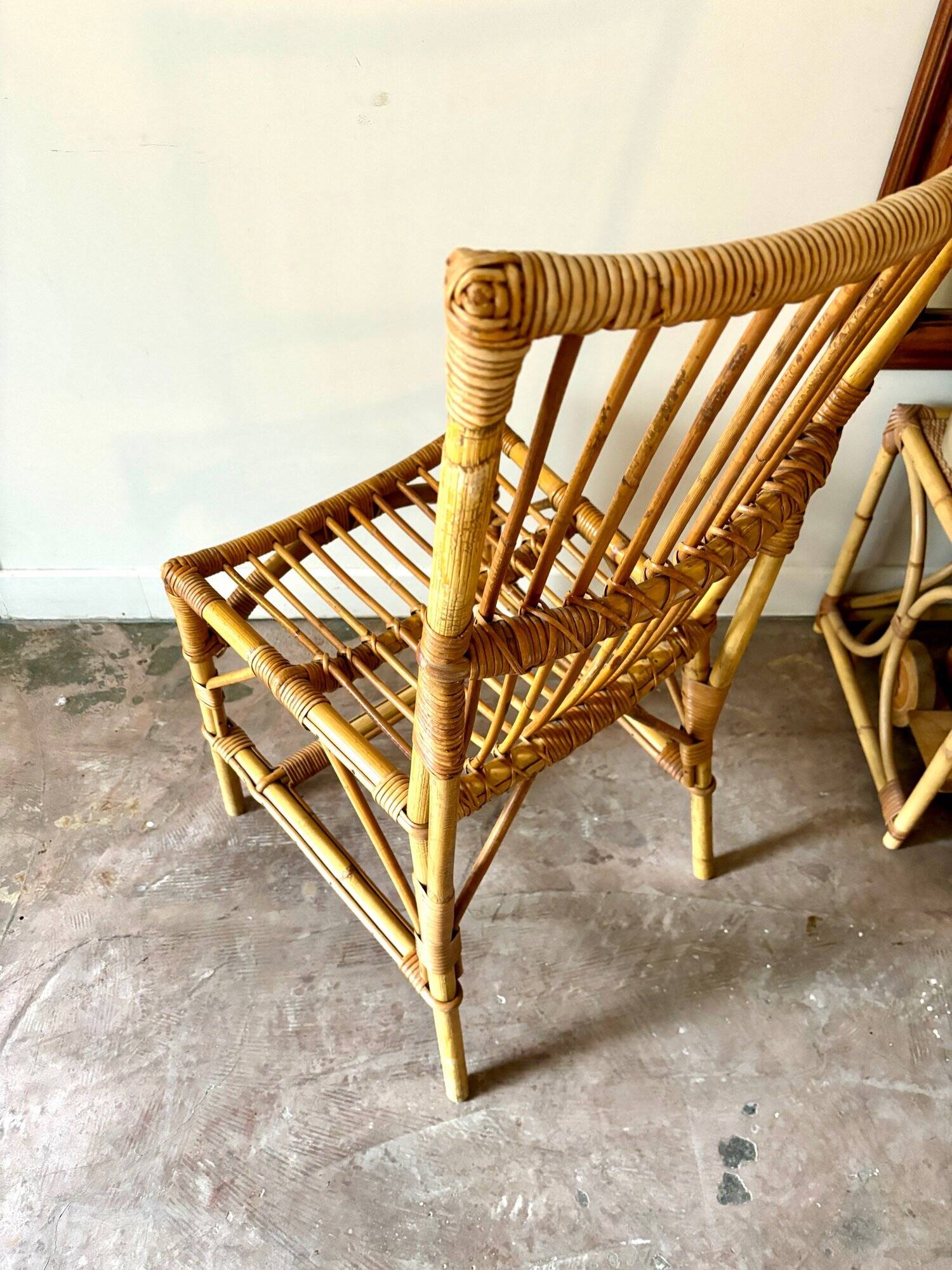 Rattan chair, 1960s