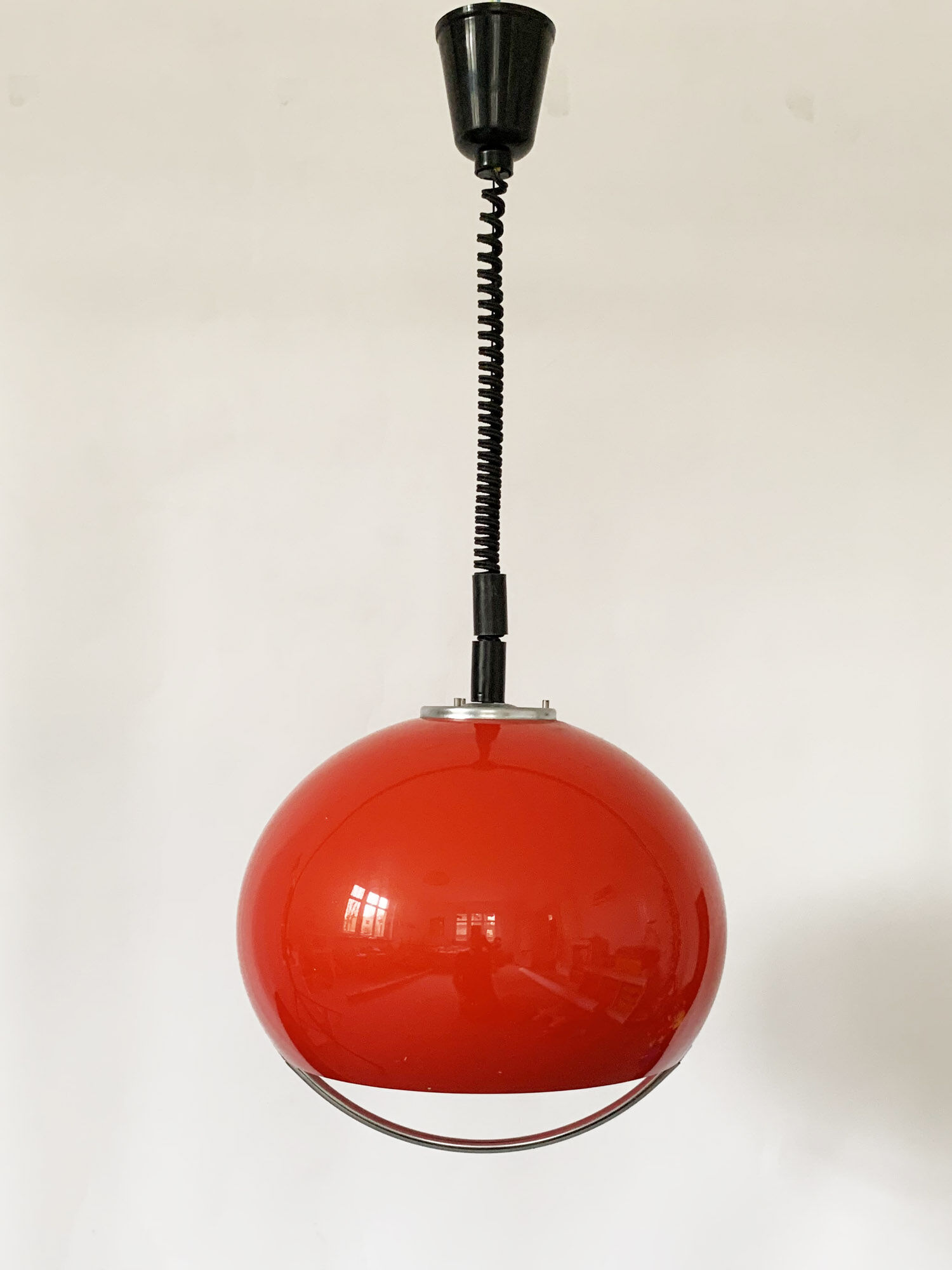 Space age adjustable pendant lamp by Meblo / Guzzini 1970s