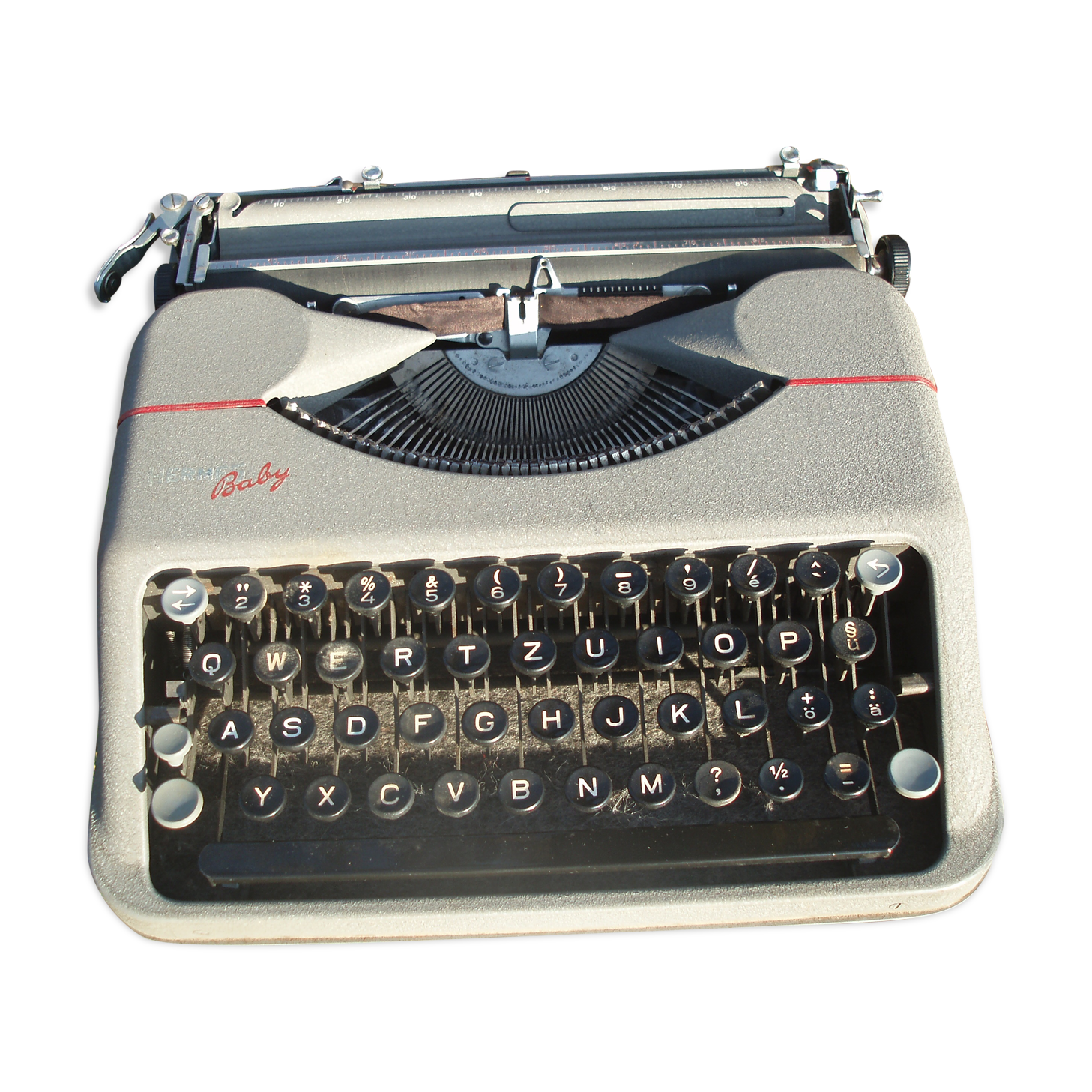 Hermes Baby typewriter with bag