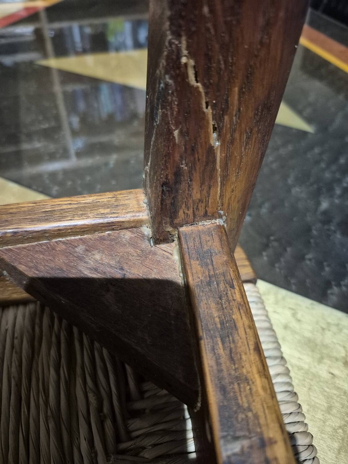 Set 6 vintage Dutch Design chair Mart Stam a2-1 wood rush rustic 1947